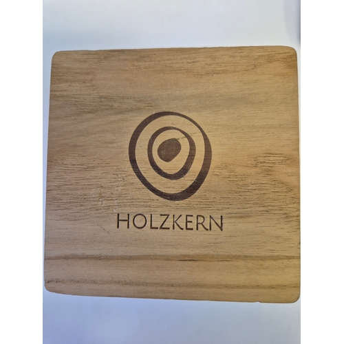 46A - HOLZKERN WOODEN WRIST WATCH WITH ORIGINAL BOX