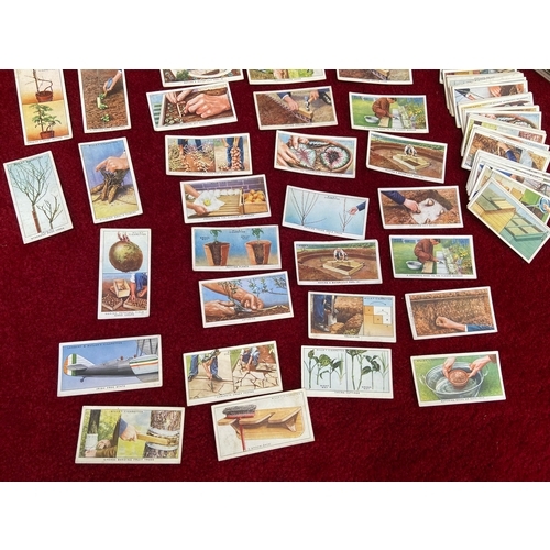 89 - Tin of cigarette cards - Household & Garden hints collection, approx 80.
