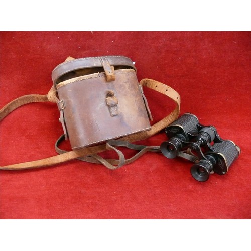 109 - Small pair of Prismatic x8 field glasses/binoculars, made by Dolland London in the original case.