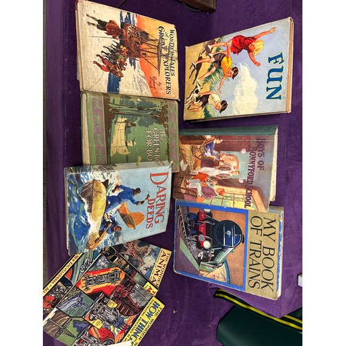 240 - Two cubes of children’s books 1930’s & 50’s inc Daring Deeds, Wonder Tales of Great Explorers, My Bo... 