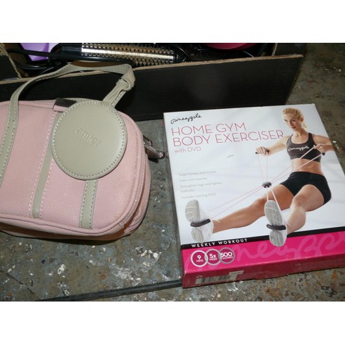 171 - MIXED BOX, GYM EXERCISER, VANITY MIROR, NAIL DRILL ETC