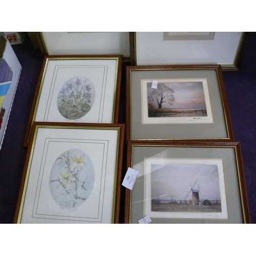 277 - 3 PAIRS OF FRAMED AND GLAZED PRINTS
