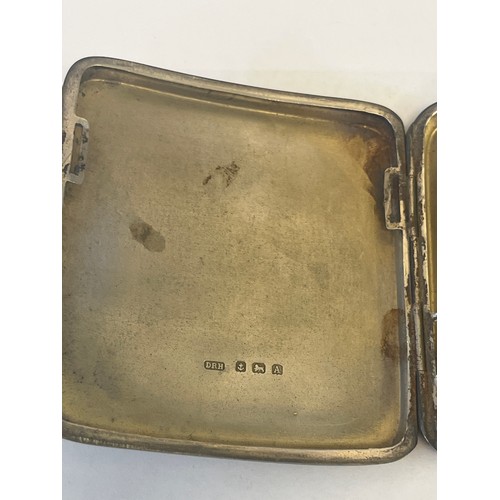 22 - SOLID SILVER CIGARETTE CASE BIRMINGHAM 1925 BY Dudley Russell Howitt WEIGHT 81.20 GR