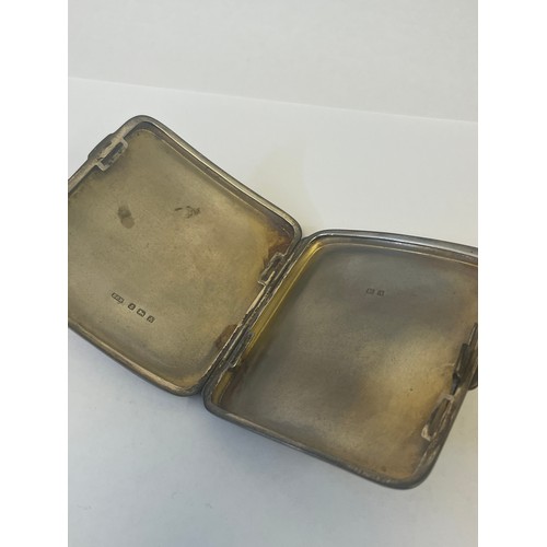 22 - SOLID SILVER CIGARETTE CASE BIRMINGHAM 1925 BY Dudley Russell Howitt WEIGHT 81.20 GR