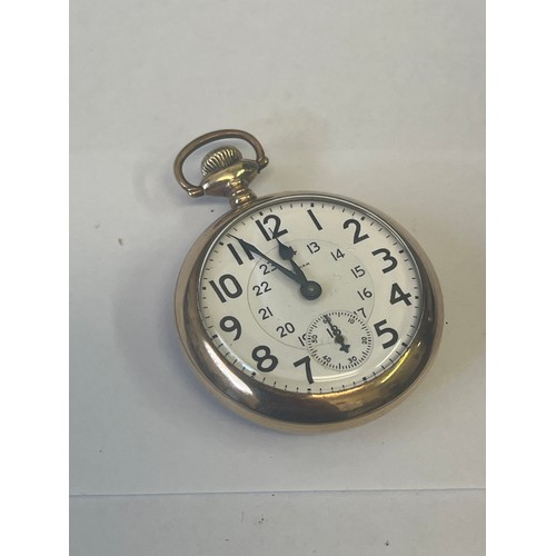 17 - A POCKET WATCH / FOB GOLD FILLED 21 JEWELS FULLY WORKING  CASE MADE CANADA VERY CLEAN INSIDE. WITH 2... 