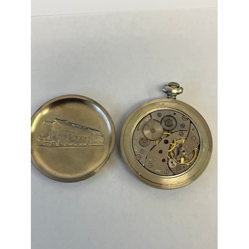 35 - U.S.S.R. STATE RAILWAY POCKET WATCH DIAL WITH 12 AND 24 HOURS WORKING