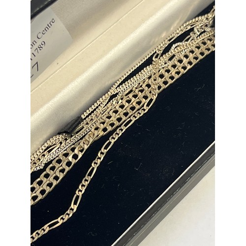 27 - 4 SOLID SILVER CHAINS 20 INCH WEIGHT 20GR
