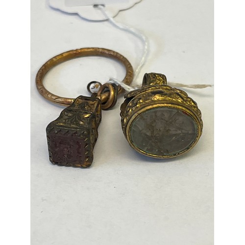 28 - 2 VINTAGE WAX SEALS FOR LETTERS