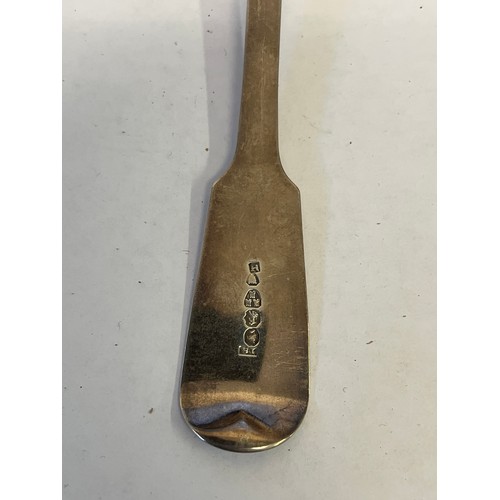 25 - A LARGE VICTORIAN SOLID SILVER SERVING SPOON 9 INCHES LONG VERY WELL STAMPED HALLMARKS FOR NEWCASTLE... 