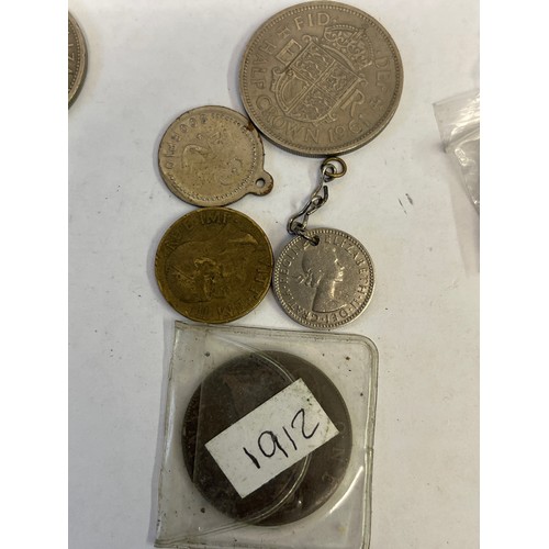 37 - A COLLECTION OF INTERESTING COINS INCLUDING 22.5 GR SILVER