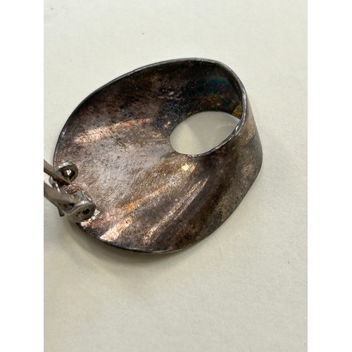 1 - INTERESTING COSTUME JEWELLERY INCLUDING 925 STERLING SILVER EARRINGS IN SCANDINAVIAN STYLE, A LAVA C... 