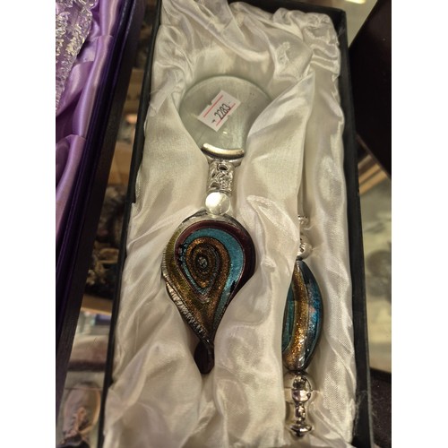 57 - EDINBURGH CRYSTAL LETTER OPENER PLUS DECORATIVE GLASS LETTER OPENER AND MAGNIFIER, CHIVAS REGAL HIPF... 