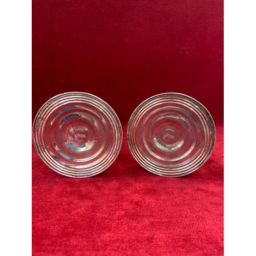 59 - Pair of mid 20th Century American sterling silver candlesticks by the Duchin Silver Company of New Y... 