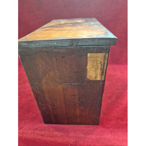 101A - A 19th Century Mahogany Miniature Chest of Drawers - wonderful old patina. 23cm x 13cm x 18cm