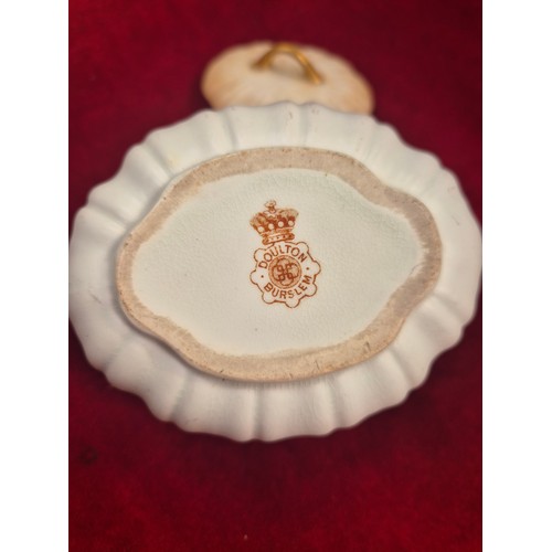 118 - Doulton Burslem 1920's tea set, 4x cups and saucers, sugar pot and teapot in the fluted scalloped sh... 