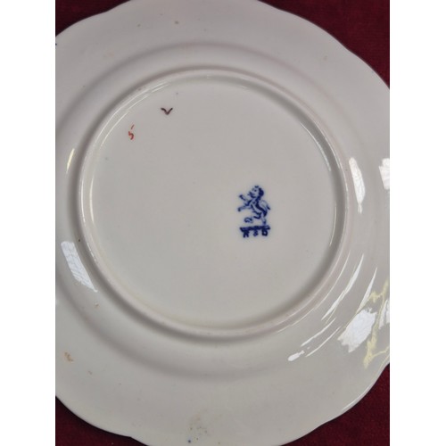 121 - 4x cobalt blue, gilt and floral bone china teacup trios by R&D Redfern Drakeford (with spare side pl... 