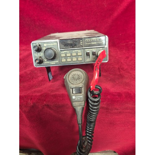 144 - Standard C8800 2m FM Transceiver, a vintage amateur VHF radio transceiver with Standard MP716 microp... 