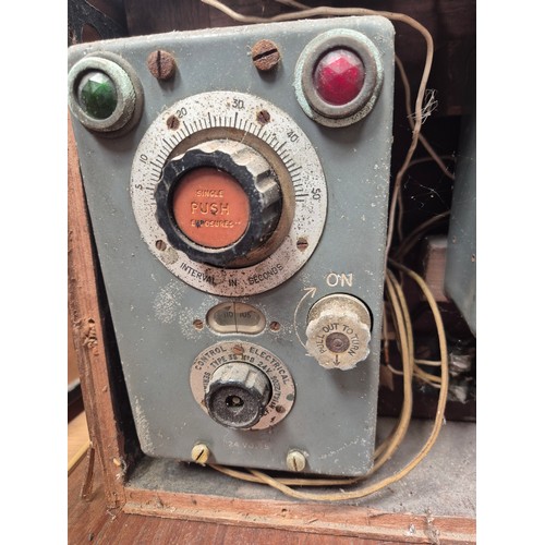 146 - Vintage radio and electrical spares/parts - Including a home made switch board box, AEC SWR-10 SWR &... 