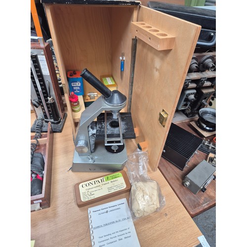 147 - 1970's Comparison Microscope Unit TP.70014. Used for 'fluid sampling and inspection of contaminant p... 