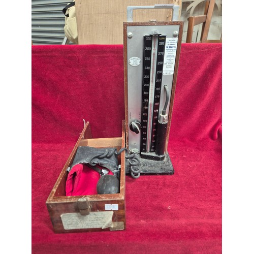 148 - Vintage blood pressure monitor made by Hawksley (England). Also known as a portable mercurial sphygm... 