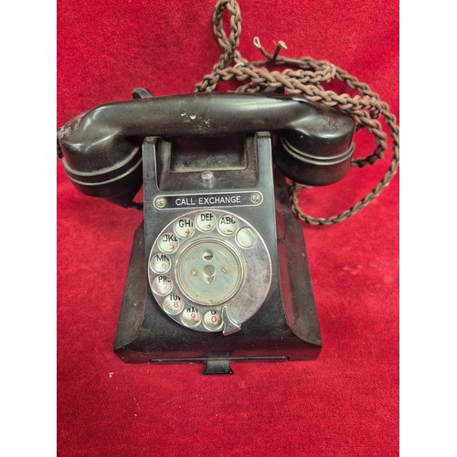 150 - Vintage telephones lot - two upright candlestick telephones for spares or repair, together with a ro... 