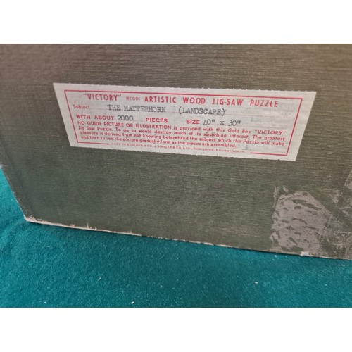 209 - 3 Vintage ‘Gold Box’ plywood jig-saw puzzles, Victory brand by G J Hayter & Sons Bournemouth. Sets i... 
