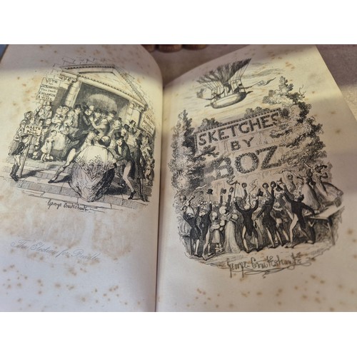 211 - A superb 19th Century 30 Volume leather bound set of the Works of Charles Dickens, Illustrated Libra... 