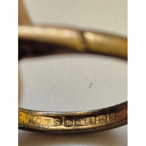 75 - Scrap gold inc 9ct ring missing stones Birm hallmarks 2.3 grams and an eternity ring with clear ston... 