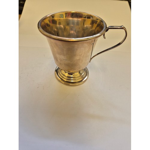79 - A Sterling silver Christening Tankard, Birm 1962, 58 grams