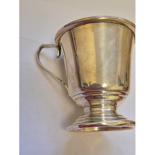 79 - A Sterling silver Christening Tankard, Birm 1962, 58 grams