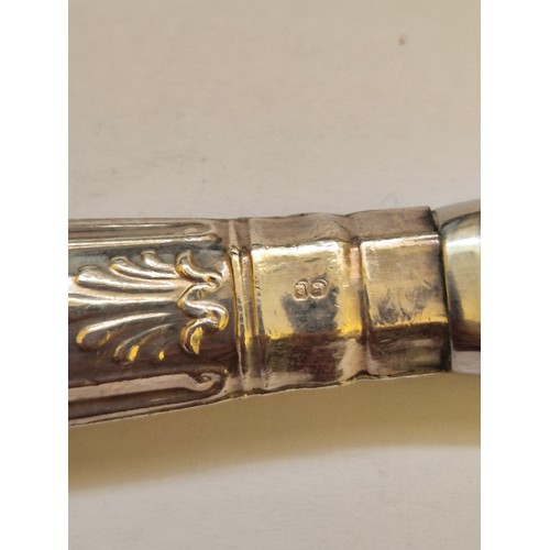 76 - Sterling Silver King's Pattern cutlery including carving knife & fork, cheese knife etc (all hallmar... 