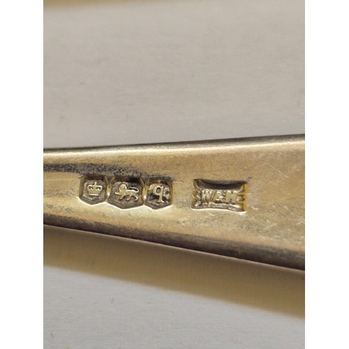 83 - Set of 6 sterling silver cased coffee spoons with crossed golf clubs & ball decoration to handles. S... 