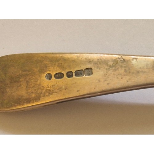 93 - Two sterling silver mustard/salt spoons, one hallmarked for Birmingham 1922, one for Sheffield 2002.