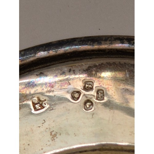 90 - English silver Judaica Kiddush cup plate, engraved with the Star of David with the initials I.H.R. i... 