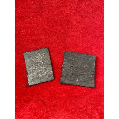 58 - Two vintage embroidered blazer badges, including one for the BBC club with a bullion wire rampant li... 