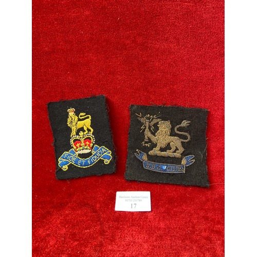 58 - Two vintage embroidered blazer badges, including one for the BBC club with a bullion wire rampant li... 