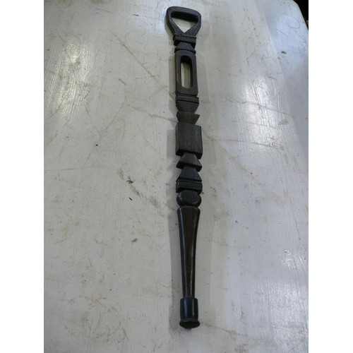 100 - CARVED WOOD WALKING STICK