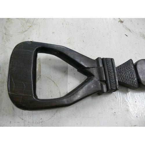 100 - CARVED WOOD WALKING STICK