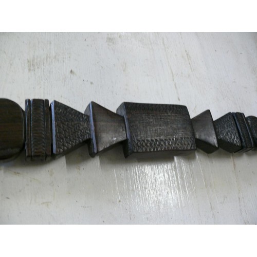 100 - CARVED WOOD WALKING STICK