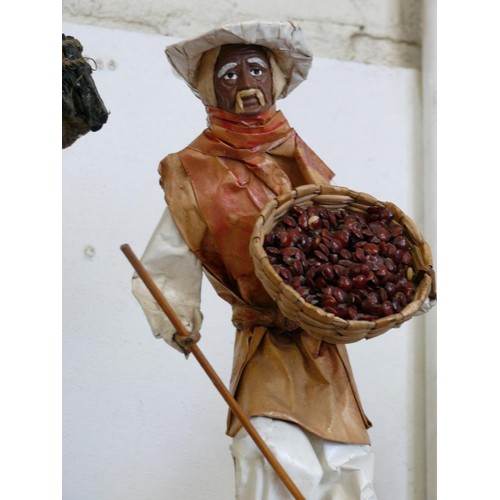 112 - PAIR OF MEXICAN FOLK ART PAPER MACHE SCULPTURES