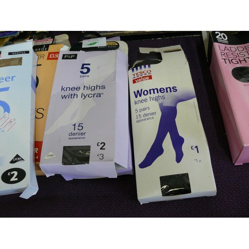 125 - QUANTITY OF NEW LADIES TIGHTS, SIZES MEDIUM AND LARGE