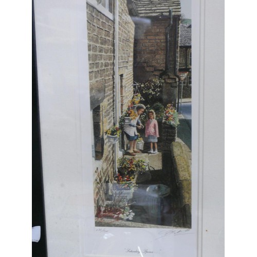 128 - LIMITED EDITION FRAMED AND GLAZED PRINT 'SATURDAYS SPENCE' BY GEOFF BUTTERWORTH 436/500