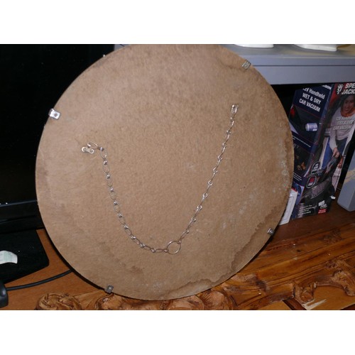 180 - VINTAGE CIRCULAR WALL MIRROR
