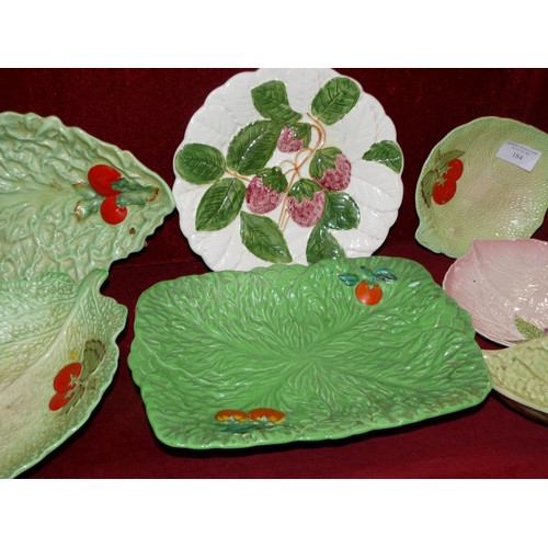 184 - 7 CERAMIC CABBAGE/LEAF DISHES TO INCLUDE BESWICK, CARLTONWARE AND CROWN DEVON