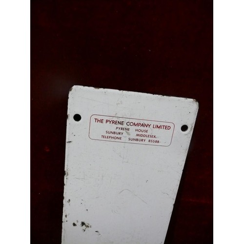 115 - LARGE VINTAGE ENAMEL CO2 RAILWAY SIGN SAWSTON STATION JUNCTION 1950/60's (stated by Vendor)