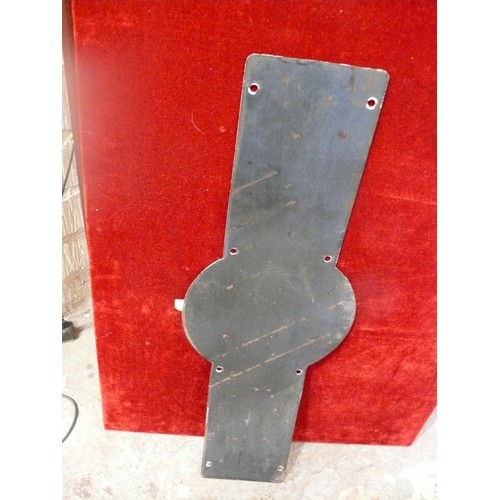 115 - LARGE VINTAGE ENAMEL CO2 RAILWAY SIGN SAWSTON STATION JUNCTION 1950/60's (stated by Vendor)