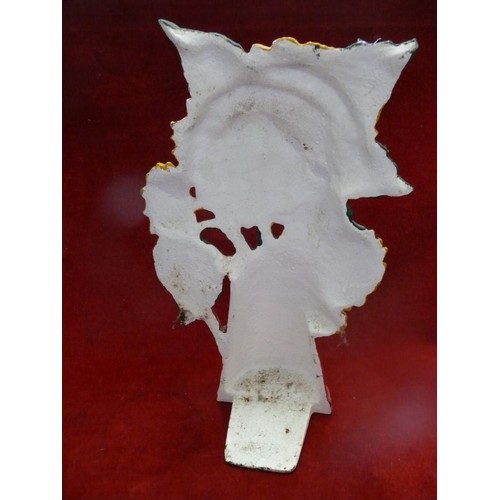 61 - Cast iron sunflower doorstop