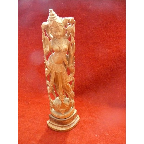 64 - Small carved wood figure of Sheba