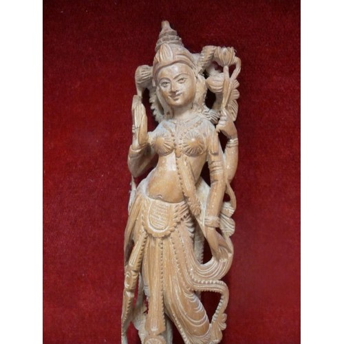 64 - Small carved wood figure of Sheba