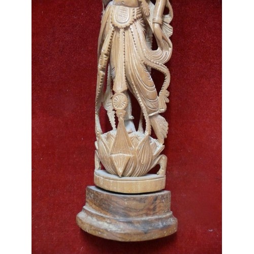 64 - Small carved wood figure of Sheba
